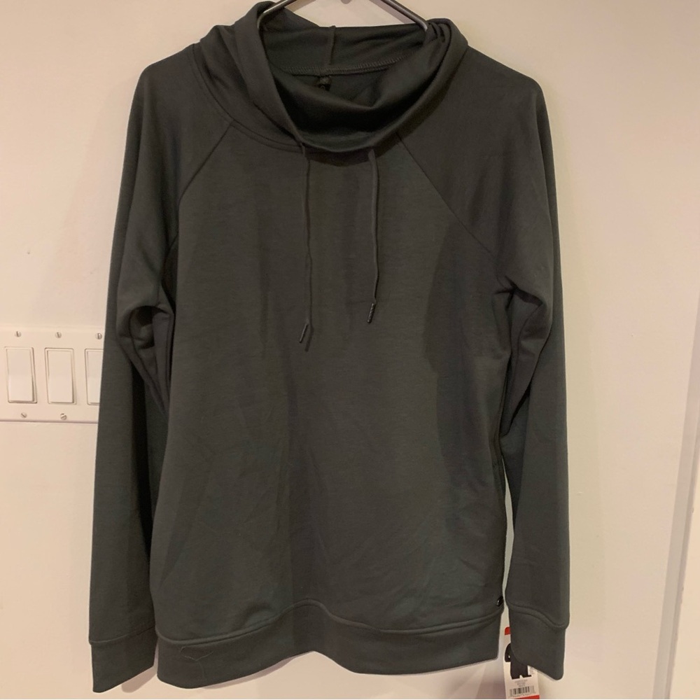 New Gaian Grey Cowl Neck Shirt Women’s Medium M Long Sleeve Shirt